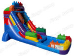 18 FT Light-Commercial Brick Blaster Water Slide - Image 3