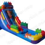 18 FT Light-Commercial Brick Blaster Water Slide