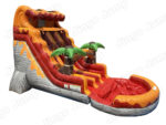 17 FT Dual Lane Volcano Wet and Dry Water Slide (15 oz Vinyl) - Image 2